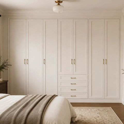 Bedroom with 10 Pack Antique Brass Cabinet Pulls With Ergonomic Curved Grip For 5 Inch Kitchen Cabinets And Drawers