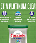 Platinum ActionPacs Dishwasher Detergent Pods Deliver Powerful Cleaning In One Wash Without Pre Wash, Fast Dissolving Formula
