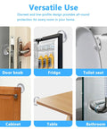 Clear Self Adhesive Door Stoppers For Wall Heavy Duty Gel Bumpers used on a cabinet and fridge for versatile home protection.