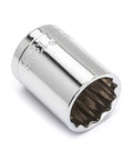 1/2 Inch Drive 12 Point SAE Socket 13/16 Inch Chrome Vanadium Steel Alloy Nickel Chrome Plated Mirror Polish Finish