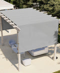 12x12 Ft Outdoor Shade Canopy Cover Waterproof UV Blocking With Grommets And Weighted Rods Breathable Heavy Duty Polyester
