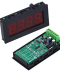 4 Digit LED 7 Segment Display With Modbus RTU Over RS485 Serial Port For PLCs, 5 To 36V DC Input, black casing, red digits