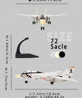 1 72 Scale Fighter Jet Model Kit With Snap Fit Assembly Movable Wings Open Engine Cowl And Stand 36 Piece Military Airplane Build