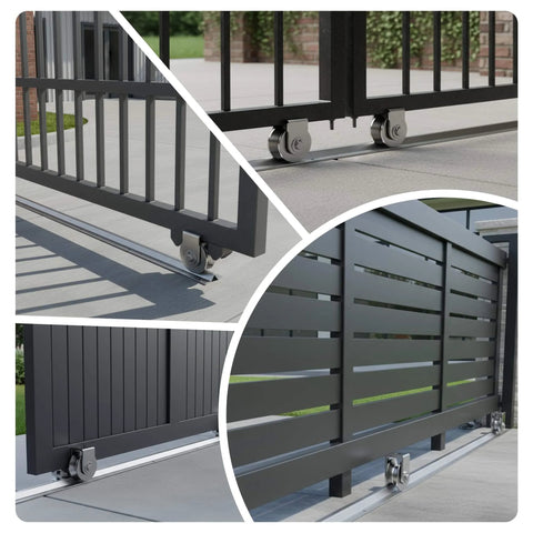 24 Ft Heavy Duty Inverted V Track For 1 In V Groove Rollers Sliding Gate Systems Includes Hammer Drive Anchors All Weather Galvanized Steel Built Tough For Weatherproof Driveway Gates Car Entry Doors And Rolling Gates