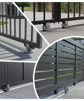 Eight Foot Heavy Duty Inverted V Track For 1 Inch OD V Groove Rollers Sliding Gate System Kit With Hammer Drive Anchors
