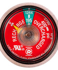 50 Pack 195 Psi Dry Chemical Fire Extinguisher Pressure Gauges UL Rated showing red dial with pressure indicators for replacement use.