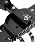 Close-up of 50 Inch Landscape Rake For Category Zero Tractors With Three Point Hitch And Five Position Angle Adjustment, Steel Powder Coated Black
