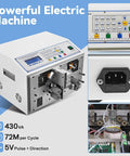 Electric Wire Stripper Machine For 0.1 To 6 Mm Wires 30 AWG To 10 AWG Automatic Cable Stripping Tool with control panel