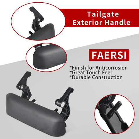 Ford Ranger Exterior Tailgate Handle Replacement Textured Black Lift Gate Latch For 1998 To 2011 Ford Ranger And Mazda B-series