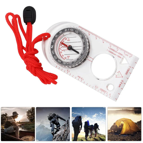 Lightweight Acrylic Backpacking Compass For Hiking And Outdoor Adventures Real Deal Navigation Tool With Durable Build And Adjustable Lanyard