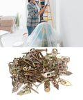 40 Pack Heavy Duty Drywall Anchors With Screws Kit Self Drilling Knock Type in pile on white surface, ideal for strong mounts