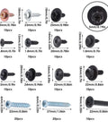 Assorted 160Pcs Car Screw and Retainer Clip Kit with 14 sizes displayed on a white background