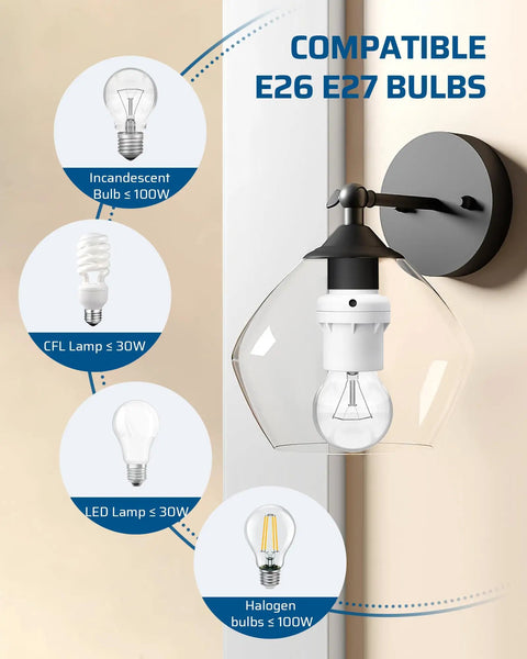 Light Sensor Socket Adapter E26 E27 Dusk To Dawn Automatic Sensor For Porch And Wall Light Fixtures with bulb compatibility