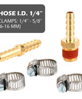 Air Hose Fittings One Fourth Inch NPT Brass Quick Connect Couplers And Plugs Pack 20 Piece Air Compressor Accessory Kit