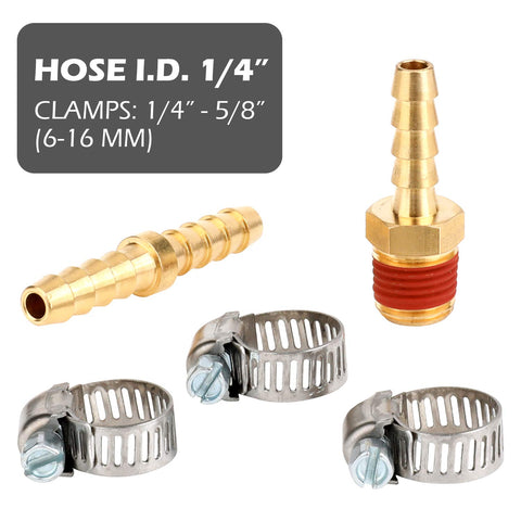 Air Hose Fittings One Fourth Inch NPT Brass Quick Connect Couplers And Plugs Pack 20 Piece Air Compressor Accessory Kit