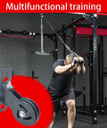Heavy Duty Gym Cable Pulley With Detachable Rotation And Quiet Swivel Durable Fitness Pulley Attachment in use at home gym