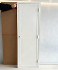 Kickass Lockable Metal Access Door With Reinforced Hinges And Tight Key Locking Mechanism For Drop In Wall Or Ceiling Installations Measuring 20 By 54 Inches displayed partially open.