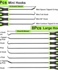12 Piece Automotive Hook And Pick Tool Set With Long And Mini Picks For Precision Oil Seal Gasket And O Ring Removal