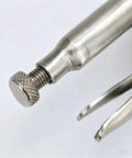 Close-up of Premium Steel Locking Pliers With Wire Cutter showcasing adjustable knob for grip tension, ideal for automotive repair.