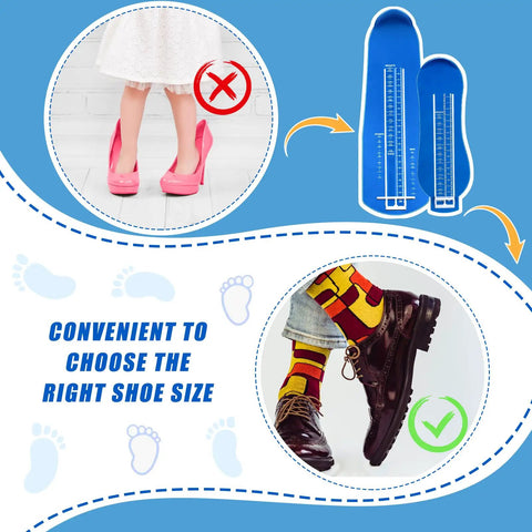 Two Pack Foot Measurement Kit For Accurate US Shoe Size Men Women Blue Includes Tape Measure Ring Sizer Small Ruler And Easy To Read Foot Sizer For Home Use Family Friendly Sizing, blue ABS PVC foot sizer with shoe size guide