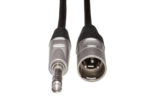 Pro Grade Balanced One Quarter Inch TRS to XLR3M Interconnect Cable With REAN Connectors, Five Foot Length, Road Ready for Stage Rig and Studio Gear, High Quality Audio Link, 5 ft cable ends