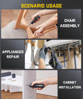 Sleek Pocket Capsule Cordless Electric Screwdriver Kit With Deluxe Extra Bit Holder And Storage Pouch Pretty Dang Handy For Fast Repairs And Weekend Diy Tasks used for chair assembly, appliance repair, and cabinet installation.