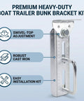 Four Pack Boat Trailer Bunk Brackets With 10 Inch Vertical Adjustment Beefed Up Cast Iron Top Brackets U Bolts And Mounting Hardware Kit