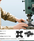 Two Pack H Frame Press Plates 7 By 7 By 1 Inch Thickened Hydraulic Shop Plates For 20 Ton And 32 Ton Machines With Five Notches Heavy Duty Reloading Press Accessories. Iron H-frame press plate, 7x7x1 inch, used on 20t/32t hydraulic press.