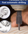 Close-up of Size Eight Go To Self Tapping Screws Set for Metal with Bit 410 Stainless Hex Washer Head Self Drilling No Pre Drill Needed