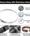 Heavy Duty Stainless Steel Hose Clamp Kit Featuring A Roll Of 50 Ft Cut To Any Length Metal Strapping With 24 Fasteners For Fuel Lines Auto Tubes And Plumbing Jobs That Need Real American Tough Durability, 304 steel band