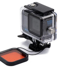 Waterproof Underwater Dive Housing Case with Bracket and Red Dive Filter for GoPro Hero 9 through 13, built for action up to 60M 196FT.