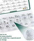 Oil Drain Plug Gasket Kit With 18 Size Aluminum Crush Washers, 1-2mm Thick, M6 To M24 in organized storage box