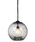 Modern Farmhouse Pendant Light For Kitchen Island And Entryway With Clear Hand Blown Glass Globe And Black Marble Accent Ceiling Hanging Fixture Big 13 Inch Globe On Black Chain Kit For Dining Room Bar Hallway