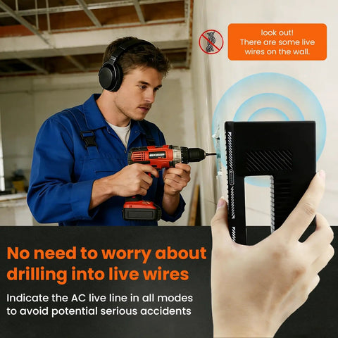 Straight Shooter Handheld Wire And Pipe Detector Finds Wood Studs Steel Pipes Live Ac Wires Behind Drywall No Sweat For Weekend Warriors And Pro Contractors