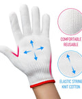Cotton Work Gloves 12 Pairs For Painters Mechanics Garden Outdoor Jobs Durable White Knit Gloves For Heavy Duty Protection
