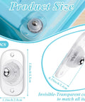 Transparent self-adhesive caster wheels, 24 pcs, with steel ball bearing, 360° swivel for kitchen appliances
