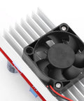 Top Shelf 1500W DC To DC Boost Converter Heavy Duty Step Up Module showing cooling fan and heat sink for efficiency.