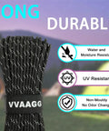 Reflective Paracord Rope 100Ft 550 Cord, 7 Strand Nylon Utility Lanyard Para Cord, black rope with quick-release strap