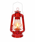 12 Inch Hurricane Lantern With Durable Red Finish For Camping And Emergencies, A Classic Old School Lamp With Handy Handle For Indoor Use