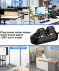 External Desktop PC Power Button Switch Extension For Easy Access On Off Reset, HDD LED Indicator, Compatible With Motherboard And Power Supply, Perfect For Home Rigs, Lab Setups, Barebone PCs, And Custom Builds shown with dual button controller
