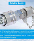 GRYVOZE Adap-Cat hydraulic pressure test coupling kit, G1/8 quick-connect, stainless steel with chain.