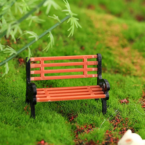 Dope Two Piece Miniature Park Bench Set For Dollhouse And Fairy Gardens One To Twelve Scale Brown Benches With Realistic Detailing