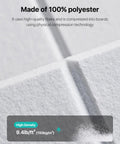 Close-up of self adhesive soundproof foam panels made of 100% polyester with high density characteristics.