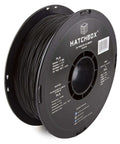 Black 1.75mm PLA 3D Printer Filament, 1 Kg Spool With Dimensional Accuracy Plus Or Minus 0.03 Mm, side view on white background.