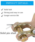 Heavy Duty Clevis Slip Hook Three Eighths Inch Grade 70 With Safety Latch, solid bolt and pin shaft detail, 18,000 lbs capacity