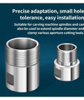 Precision CNC Thread Adapter Collet Chuck Built From Hardened Alloy Steel Offers Rock Solid Rotor Alignment And Hella Tight Grip For Zero Wobble High Speed Work with polished finish and threaded design.