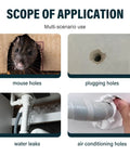Heavy Duty Waterproof Patching Paste And Dependable Repair Mastic Total Game Changer For DIY Crews fixing mouse holes and plugging water leaks.