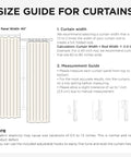Size guide for Pinch Pleated Blackout Curtains For Bedroom And Living Room, 2 Panels 40 Inches Wide By 84 Inches Long.