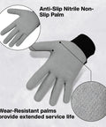 Heavy Duty Impact Gloves For Men And Women, TPR Knuckle Guards, Cut Resistant Nitrile Grip, Level 4 Abrasion Grip, palm view