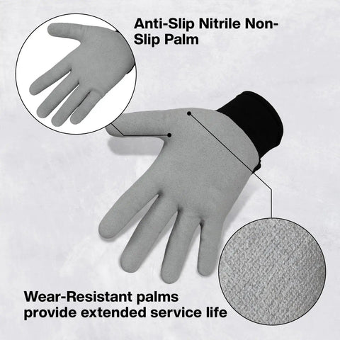 Heavy Duty Impact Gloves For Men And Women, TPR Knuckle Guards, Cut Resistant Nitrile Grip, Level 4 Abrasion Grip, palm view